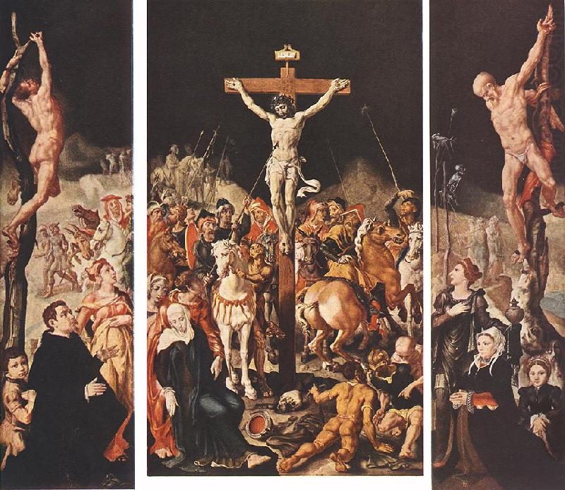 HEEMSKERCK, Maerten van Crucifixion (Triptych) f china oil painting image